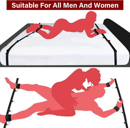 Under Bed Restraint System – Adjustable BDSM Bondage Kit for Couples