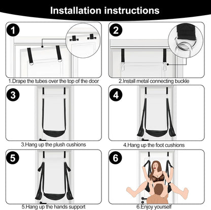 Luxury BDSM Door Swing with Adjustable Straps