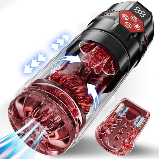 Ultimate 12S Vacuum Penis Pump – Thrusting, Rotating & Licking Male Masturbator